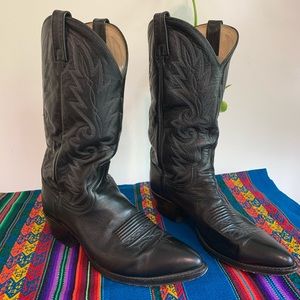 Dan Post Black Cowboy Boots - 11